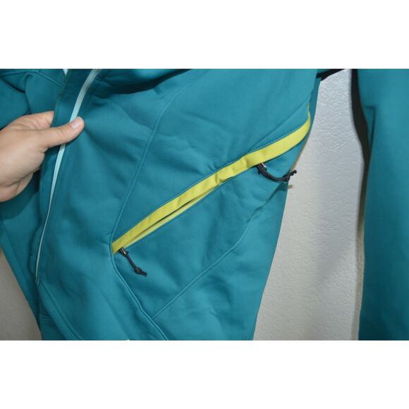 Columbia Women's Heat Feat Softshell Jacket Teal Omni Shield Titanium Size M - Picture 8 of 11